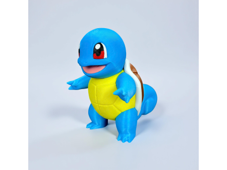 Figura de la tortuga azul escupeagua estilo normal y crochet - Decoración artesanal 3D | Whale 3D Studio