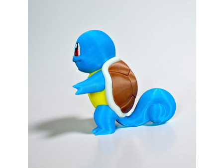 Figura de la tortuga azul escupeagua estilo normal y crochet - Decoración artesanal 3D | Whale 3D Studio