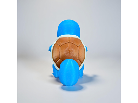 Figura de la tortuga azul escupeagua estilo normal y crochet - Decoración artesanal 3D | Whale 3D Studio
