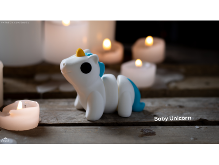 Bebé Unicornio Kawaii - Llavero o Figura Decorativa | Zou3D