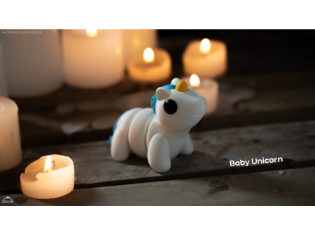 Bebé Unicornio Kawaii - Llavero o Figura Decorativa | Zou3D