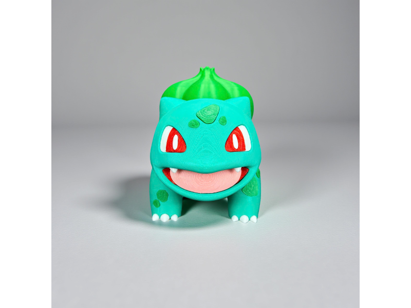 Figura del reptil verde con bulbo en la espalda - Decoración artesanal 3D | Whale 3D Studio