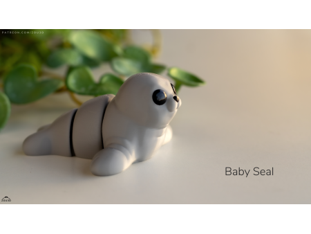 Bebé Foca Kawaii - Llavero o Figura Decorativa | Zou3D