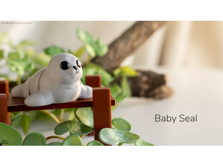 Bebé Foca Kawaii - Llavero o Figura Decorativa | Zou3D