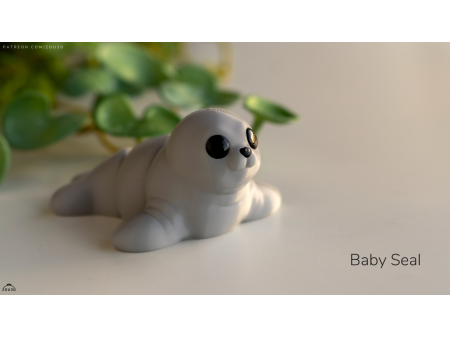 Bebé Foca Kawaii - Llavero o Figura Decorativa | Zou3D