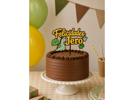 Topper Dinosaurio Personalizado