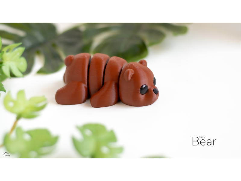 Bebé Oso Kawaii - Llavero o Figura Decorativa | Zou3D